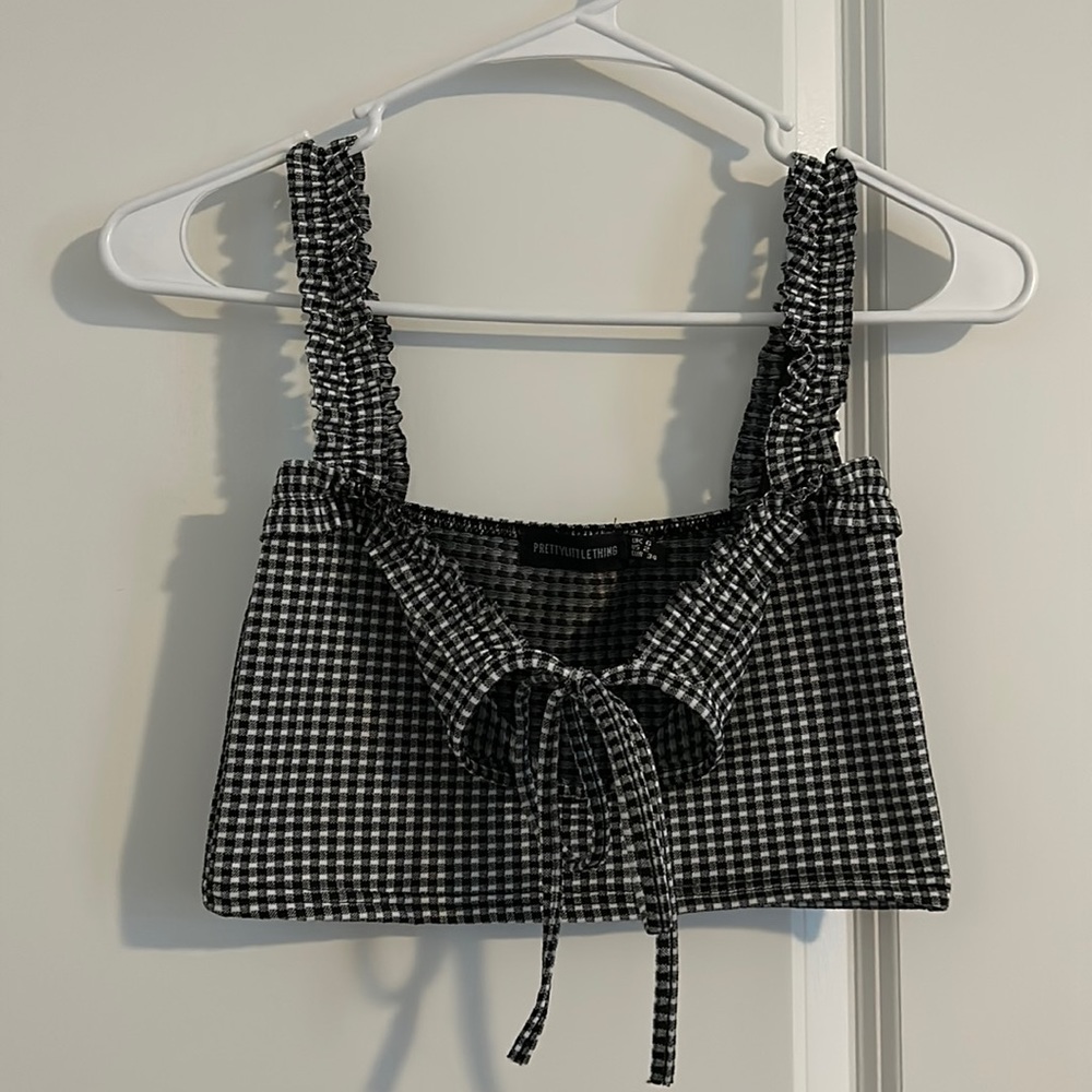 Ruched strap crop top